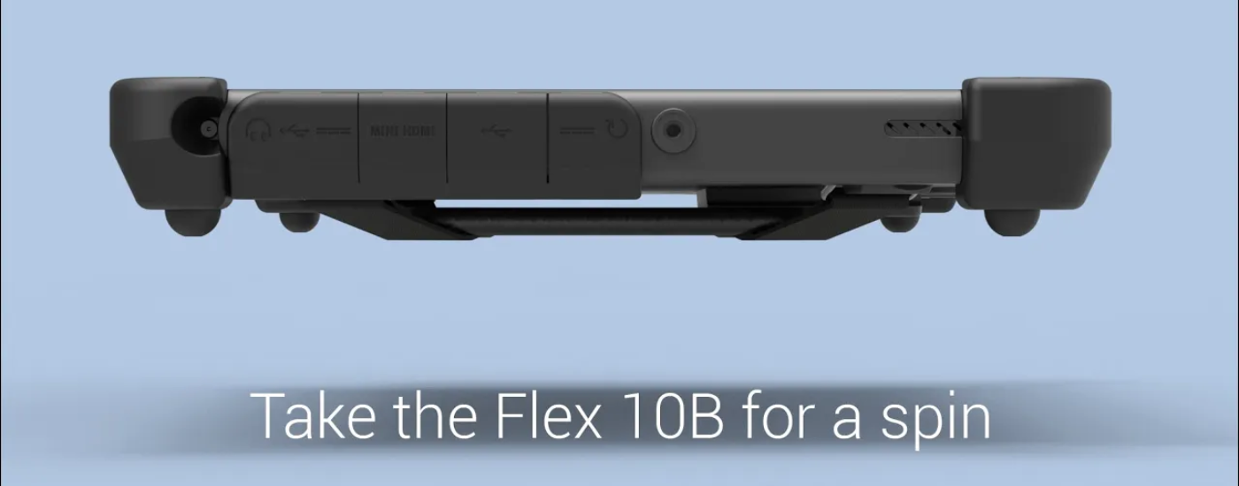 Side view of xtablet flex10b
