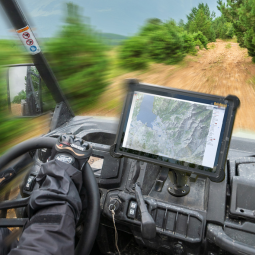 Rugged tablet with mounting solution for ATV