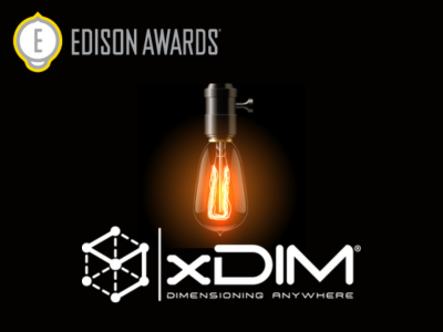 edison lightbulb with edison awards and xdim logos
