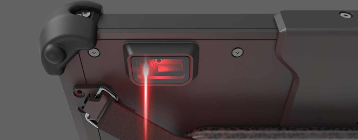 Close up of the tablet scanner