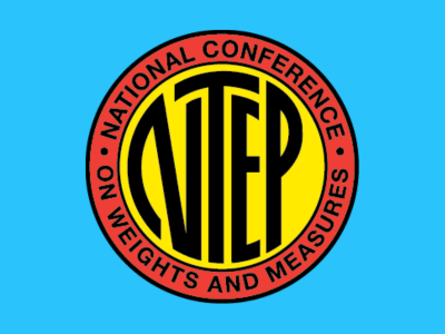 ntep logo over blue background